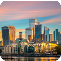 Olympia London skyline