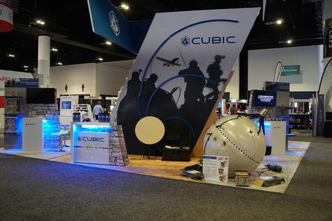 Cubic's tradeshow booth at SOFIC